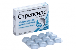 Стрепсилс, 24 шт, таблетки для рассасывания ментол-эвкалипт – купить по ...