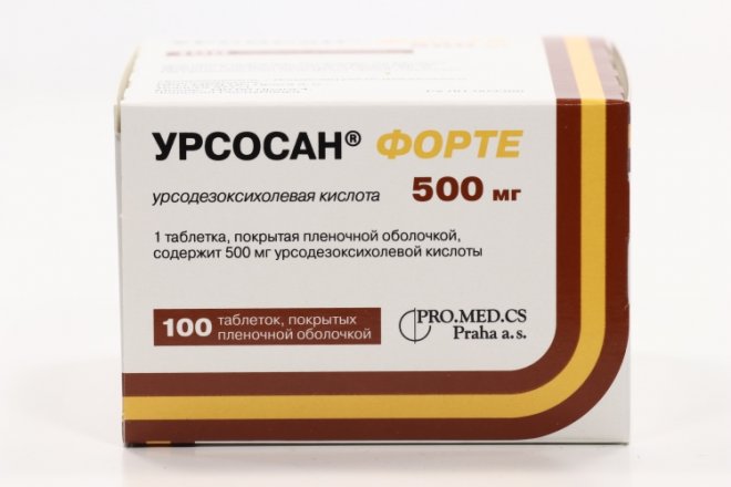 Урсосан Форте 500 мг, 100 шт, таблетки покрытые пленочной оболочкой ...