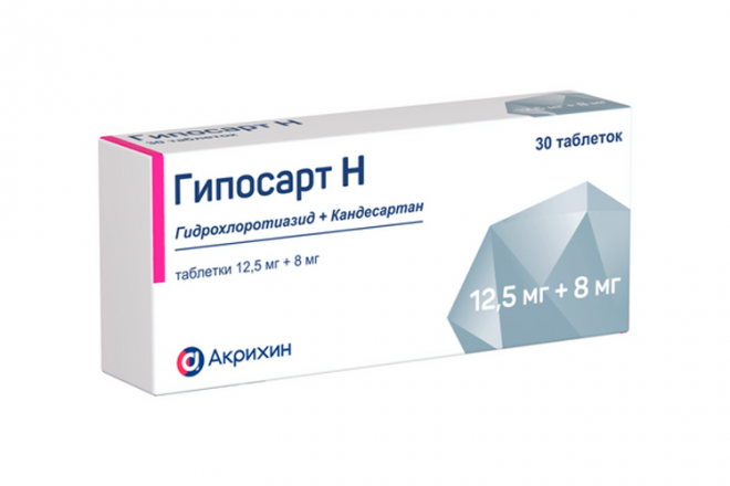 Гипосарт Н 12.5 мг+8 мг, 30 шт, таблетки – купить по цене 406 руб. в ...