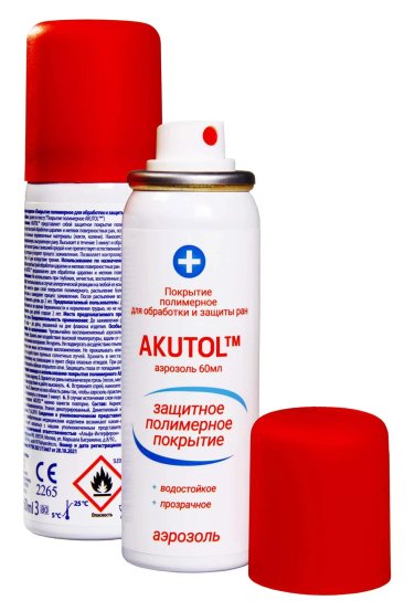 Покрытие полимерное для обработки и защиты ран ACUTOL. Аэрозоль. 60 мл ...