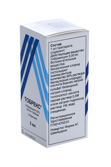 Тобрекс 0.3%, 5 мл, капли глазные – купить по цене 103 руб. в интернет ...