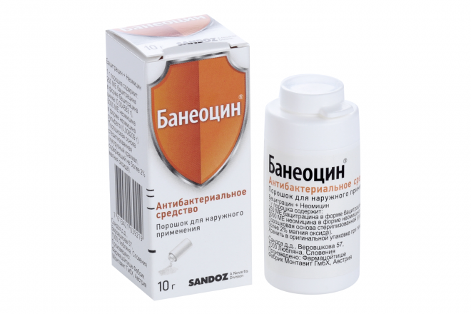 Банеоцин, 10 г, порошок для наружного применения – купить по цене 475 ...