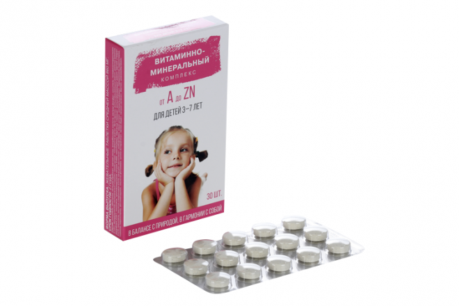 Витаминно-Минеральный компл от А до Цинка д/детей 3-7 лет, 30 шт ...