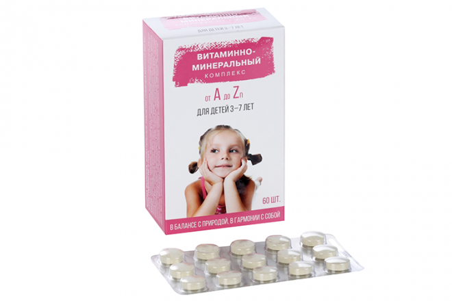 Витаминно-Минеральный компл от А до Цинка д/детей 3-7 лет, 60 шт ...