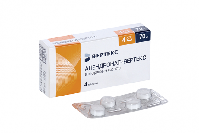 Алендронат-Вертекс 70 мг, 4 шт, таблетки –  по цене 444 руб. в .
