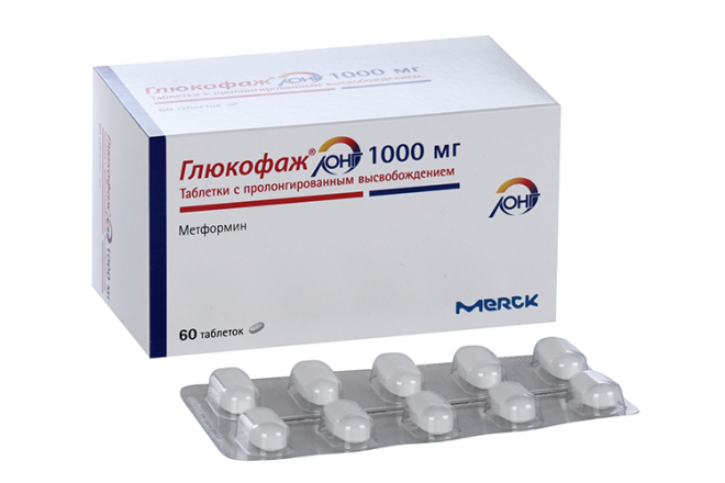 Глюкофаж Лонг 1000 мг, 60 шт, таблетки пролонгированного действия ...