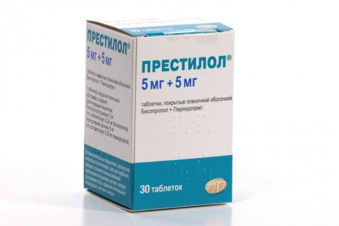 Престилол 5 мг+5 мг, 30 шт, таблетки покрытые пленочной оболочкой ...