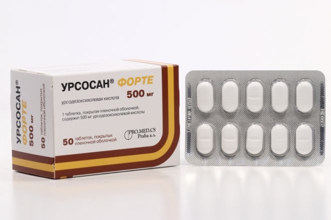 Урсосан Форте 500 мг, 50 шт, таблетки покрытые пленочной оболочкой ...