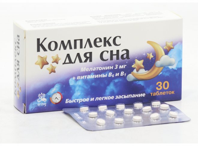 Комплекс д/сна мелатонин+вит В6 и В1 3 мг, 30 шт, таблетки – купить по ...
