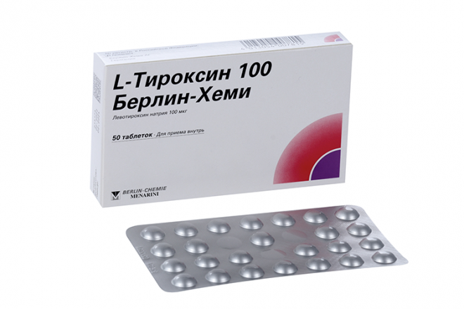 Л-Тироксин 100 Берлин Хеми 100 мкг, 50 шт, таблетки – купить по цене 88 ...