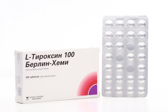 Л-Тироксин 100 Берлин Хеми 100 мкг, 100 шт, таблетки – купить по цене ...