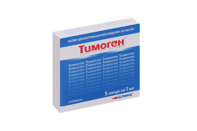 Тимоген 100 мкг/мл, 1 мл, 5 шт, раствор для внутримышечного введения ...