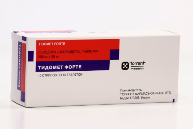 Тидомет форте 250 мг+25 мг, 100 шт, таблетки –  по цене 607 руб .