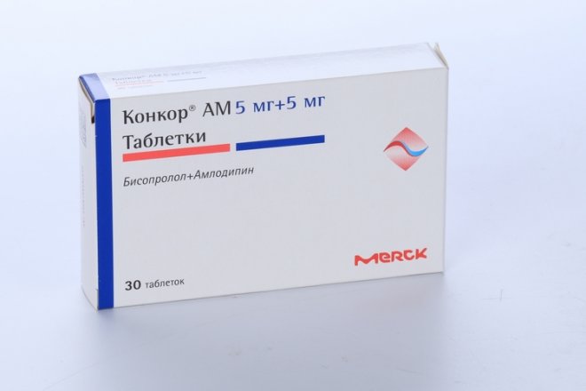 Конкор АМ 5 мг+5 мг, 30 шт, таблетки – купить по цене 555 руб. в ...