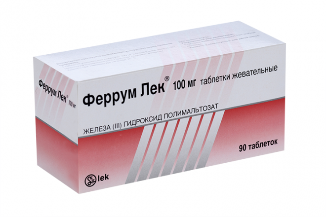 Феррум Лек 100 мг, 90 шт, таблетки жевательные – купить по цене 837 руб ...
