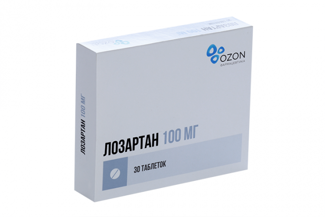 Лозартан 100 мг, 30 шт, таблетки покрытые пленочной оболочкой – купить ...