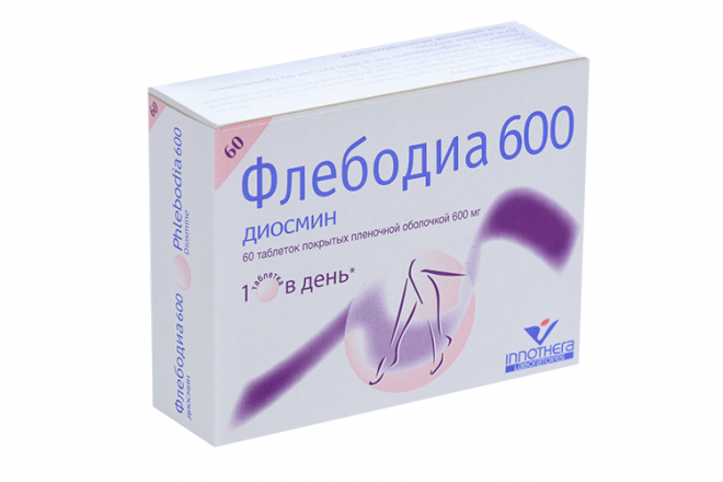 Флебодиа 600 600 мг, 60 шт, таблетки покрытые пленочной оболочкой ...