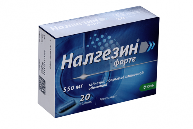 Налгезин форте 550 мг, 20 шт, таблетки покрытые пленочной оболочкой ...