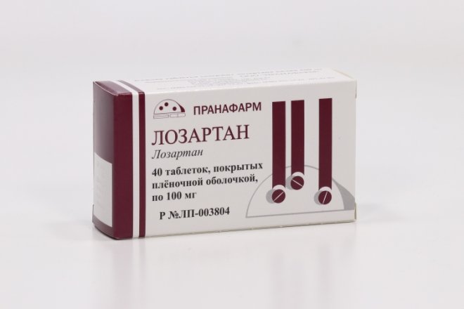 Лозартан 100 мг, 40 шт, таблетки покрытые пленочной оболочкой – купить ...