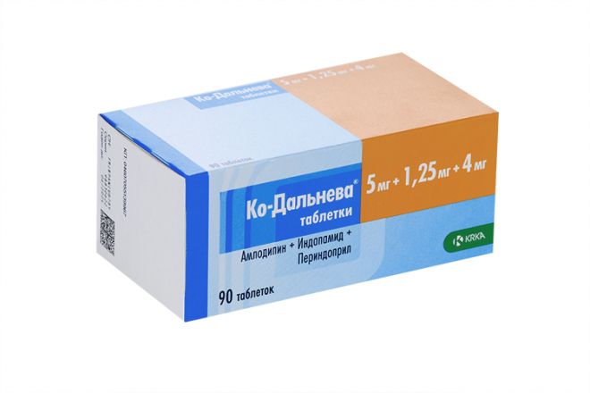 Ко-Дальнева 5 мг+1.25 мг+4 мг, 90 шт, таблетки – купить по цене 1319 ...