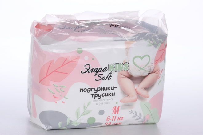 Подгузники-трусики Элара KIDS Soft р М (6-11 кг), 24 шт – купить по цене  389 руб. в интернет-аптеке AptekiPlus в Дубровке