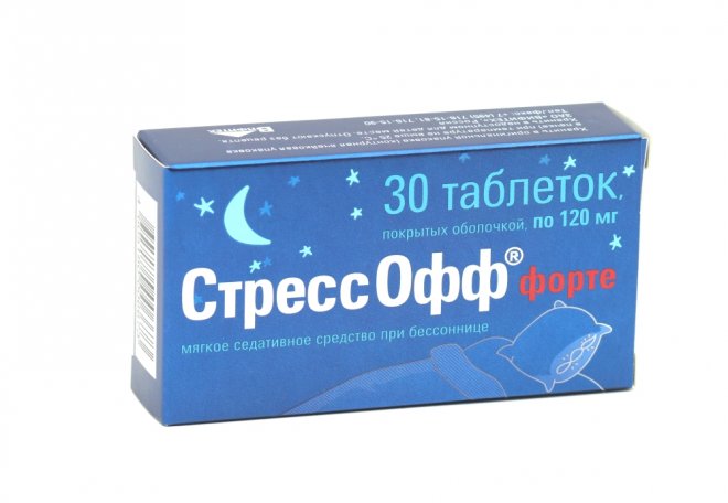 СтрессОфф форте 120 мг, 30 шт, таблетки покрытые оболочкой –  по .