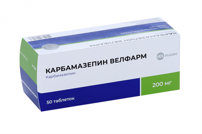 Карбамазепин Велфарм 200 мг, 50 шт, таблетки – купить по цене 176 руб ...