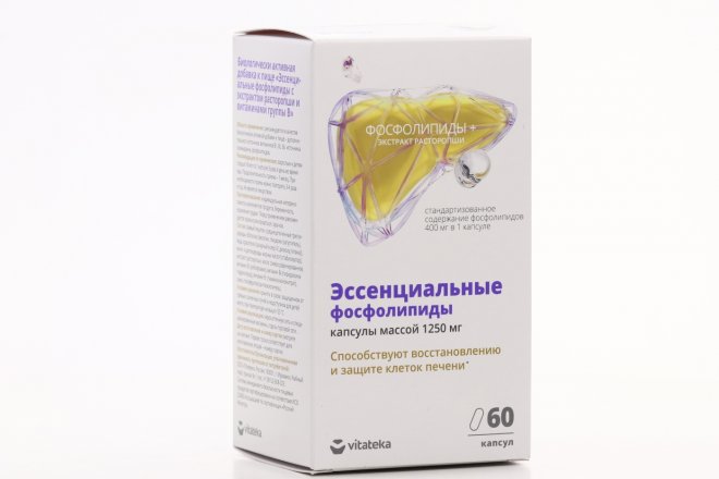 Эссенциальные фосфолипиды, 1 250 мг, 60 шт, капсулы – купить по ...