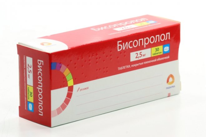 Бисопролол 2.5 мг, 30 шт, таблетки покрытые пленочной оболочкой ...