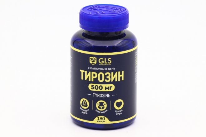 Тирозин, 400 мг, 180 шт, капсулы GLS – купить по цене 624 руб. в ...