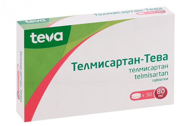 Телмисартан-Тева 80 мг, 30 шт, таблетки – купить по цене 386 руб. в ...