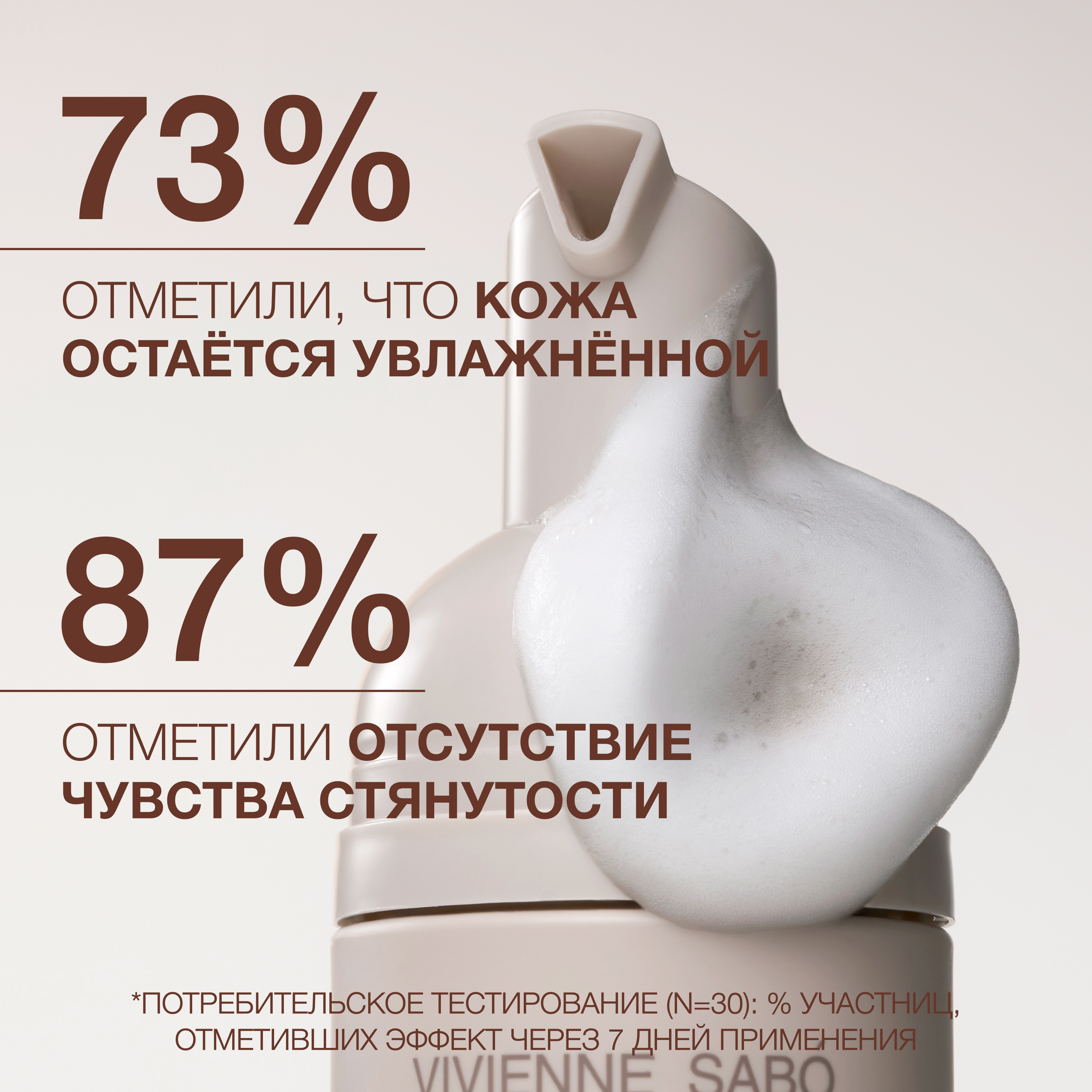 Мусс для умывания с гиалуроновой кислотой Vivienne Sabo Basic Luxury, 150 мл