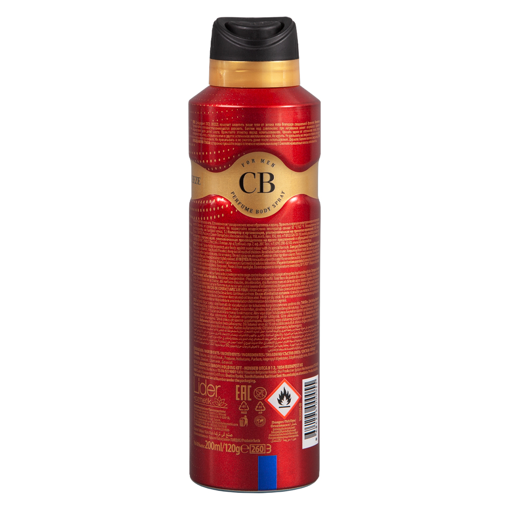 Дезодорант спрей мужской COOL BREEZE CB Champion 200 мл