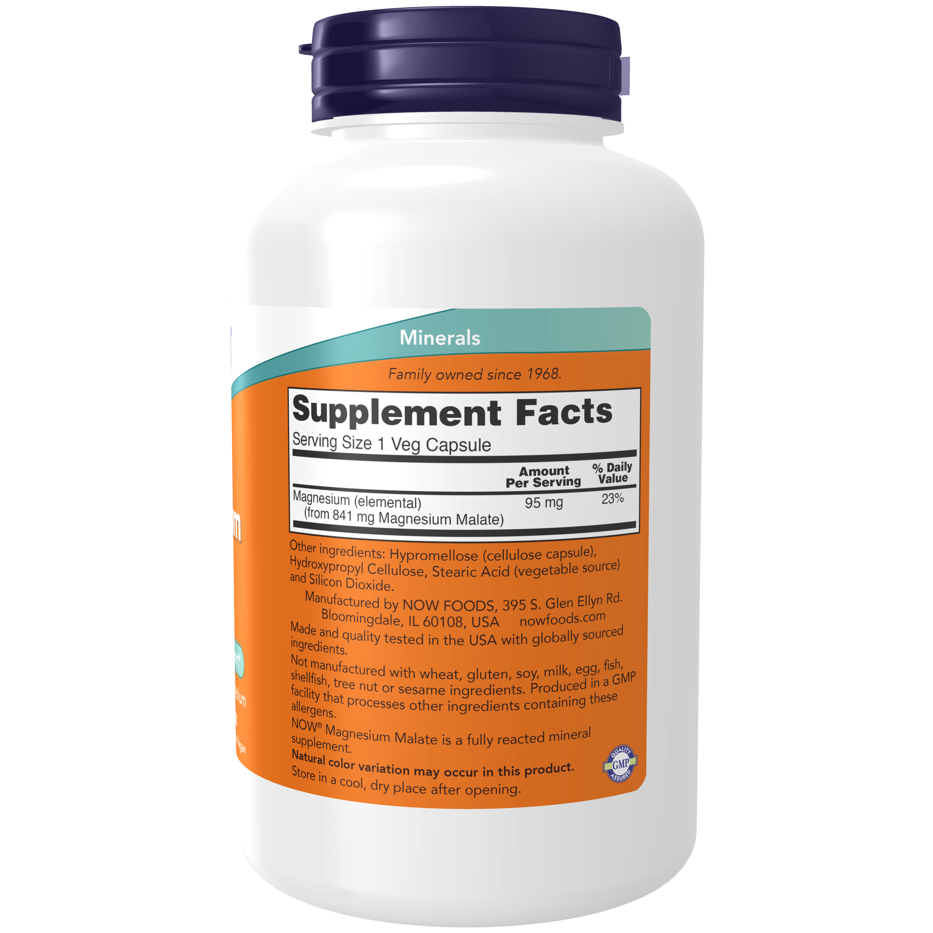 Magnesium Malate NOW, Магний малат 1000мг, для сердца, для нервной системы,180 таблеток