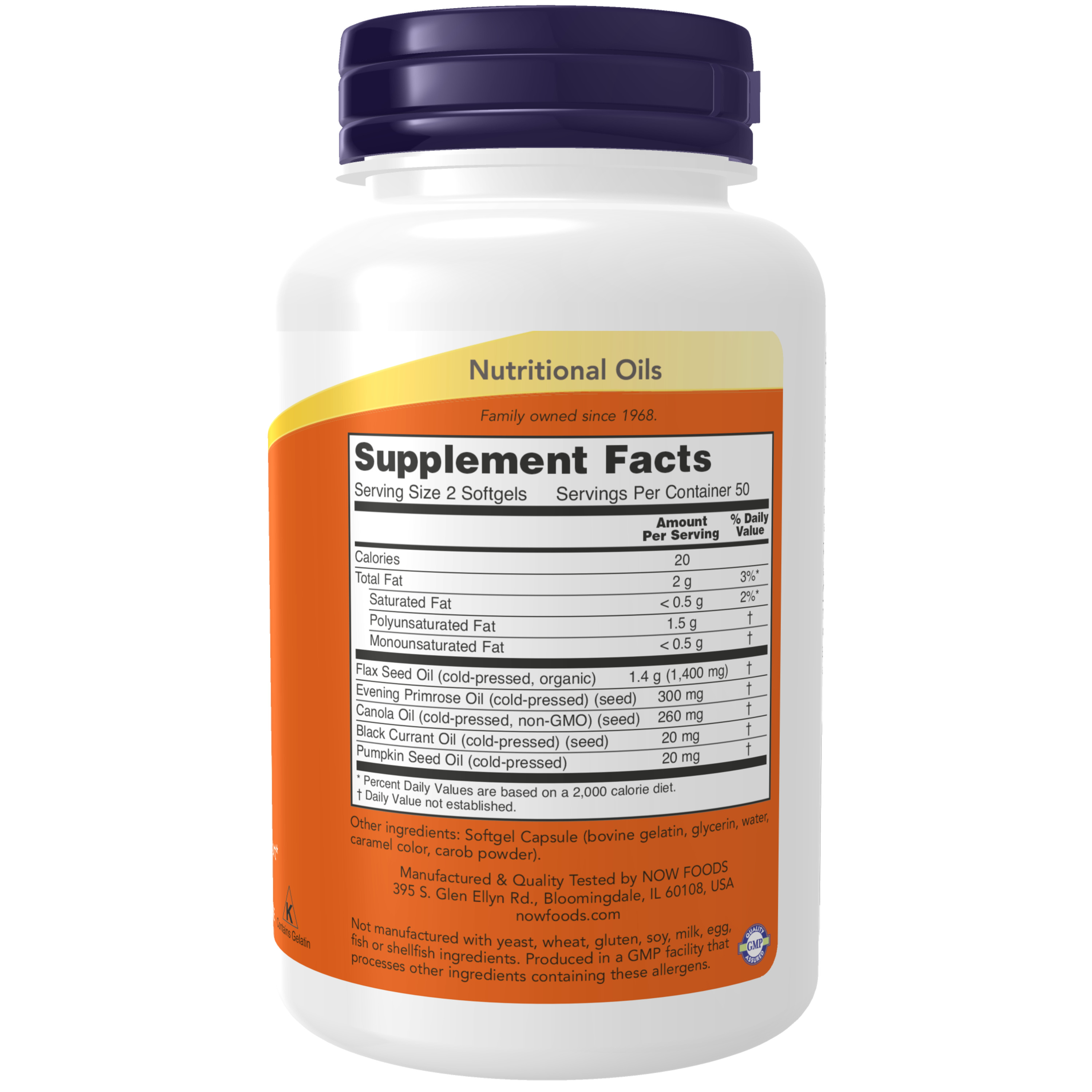 Жирные кислоты, Омега 3-6-9 NOW Omega 3, 1000мг 100капсул, для иммунитета, мозга, сердца и сосудов