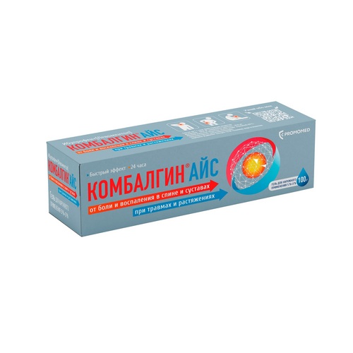 Комбалгин Айс 5%+3%, 100 г, гель для наружного применения ПромоМед