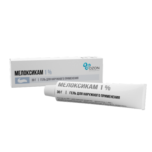 Мелоксикам 1%, 30 г, гель для наружного применения