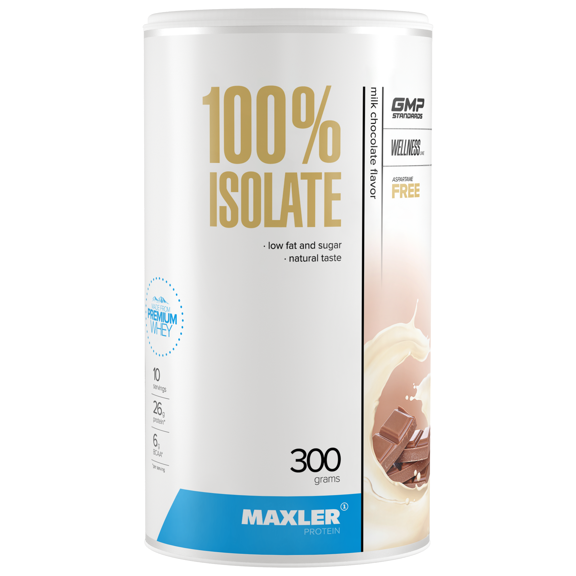 Изолят сывороточного белка Maxler, 300 г - молочный шоколад