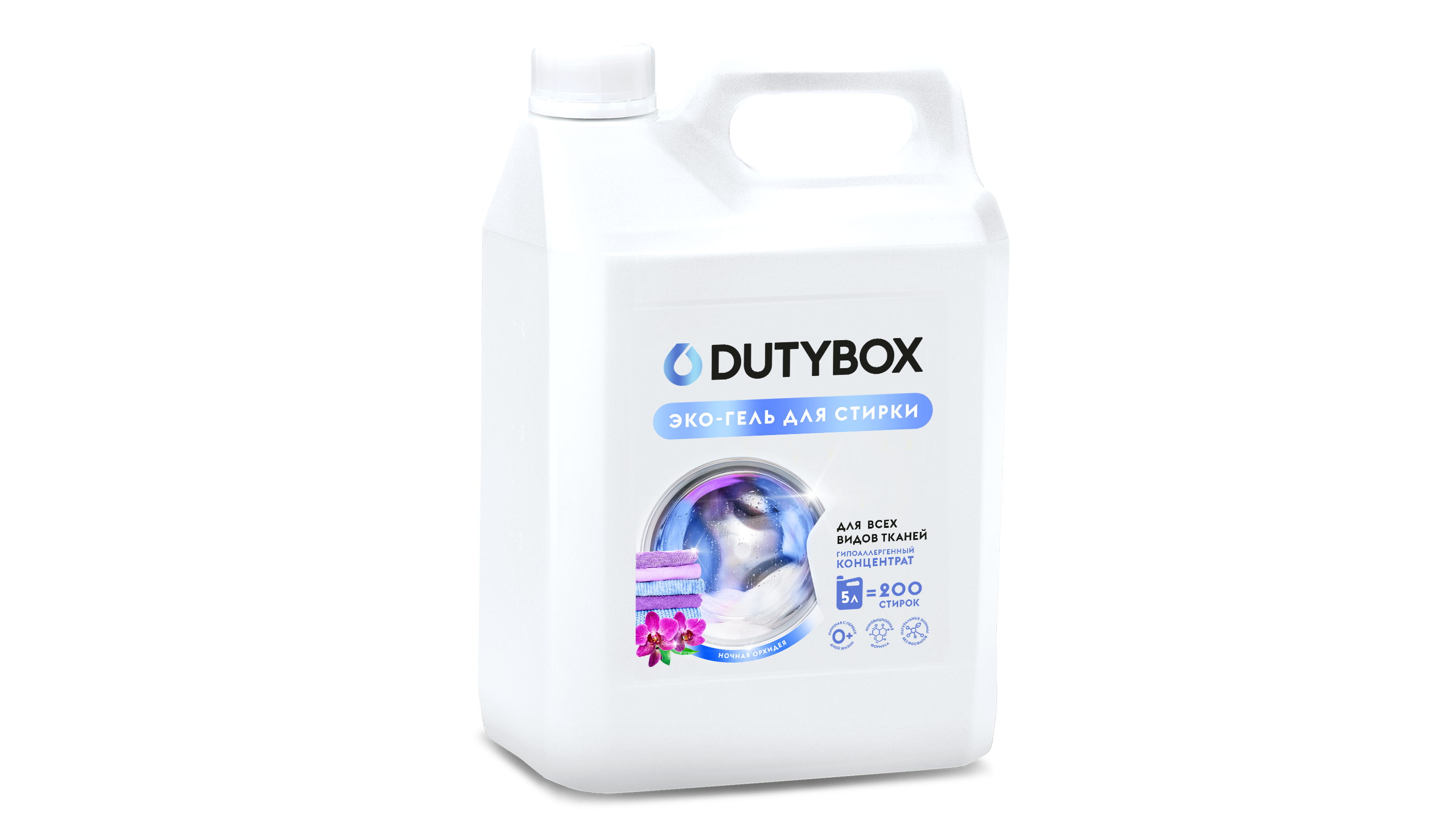 Гель для стирки Dutybox Концентрат "Ночная орхидея" (200 стирок), 5 л.