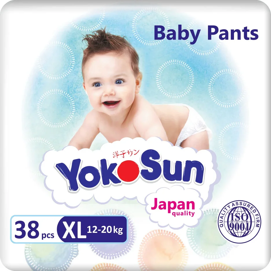 Подгузники-трусики YokoSun, размер XL (12-20 кг) 38 шт