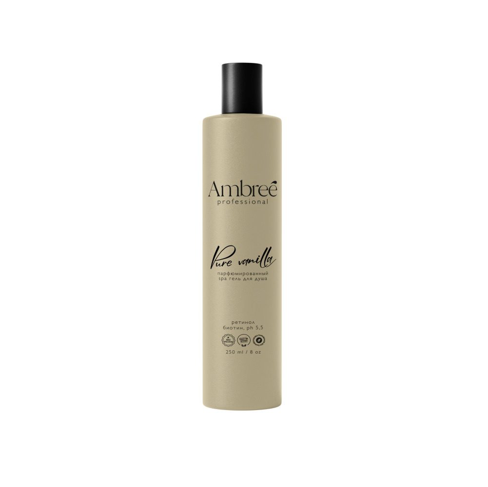 Увлажняющий парфюмированный spa гель для душа Ambree professional, Pure vanilla, 250 мл