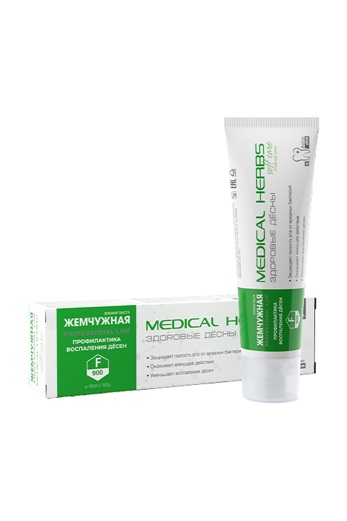 Зубная паста ЖЕМЧУЖНАЯ Prof Medical Herbs Здоровые десны,100мл