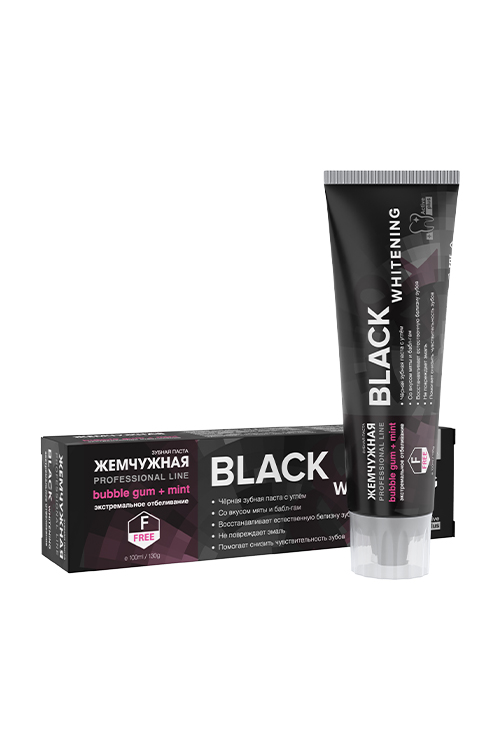 Зубная паста ЖЕМЧУЖНАЯ Prof Black & Whitening, 100мл