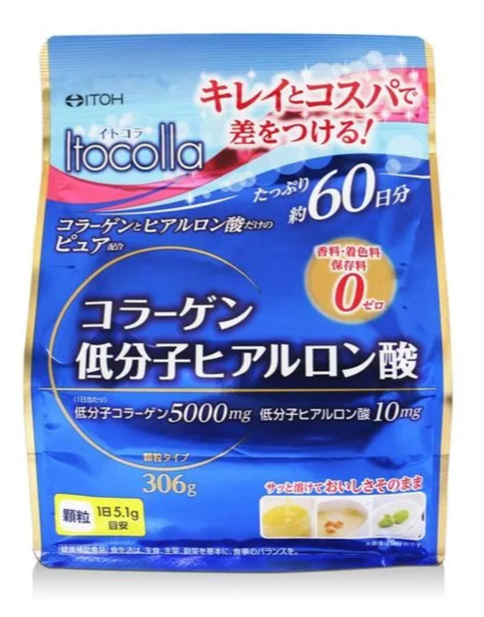 БАД Коллаген ITOH с гиалуроновой кислотой (Collagen & hyaluronic acid), порошок 306 г