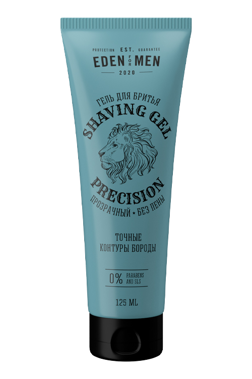 Гель для бритья прозрачный EDEN For men без пены, 125мл