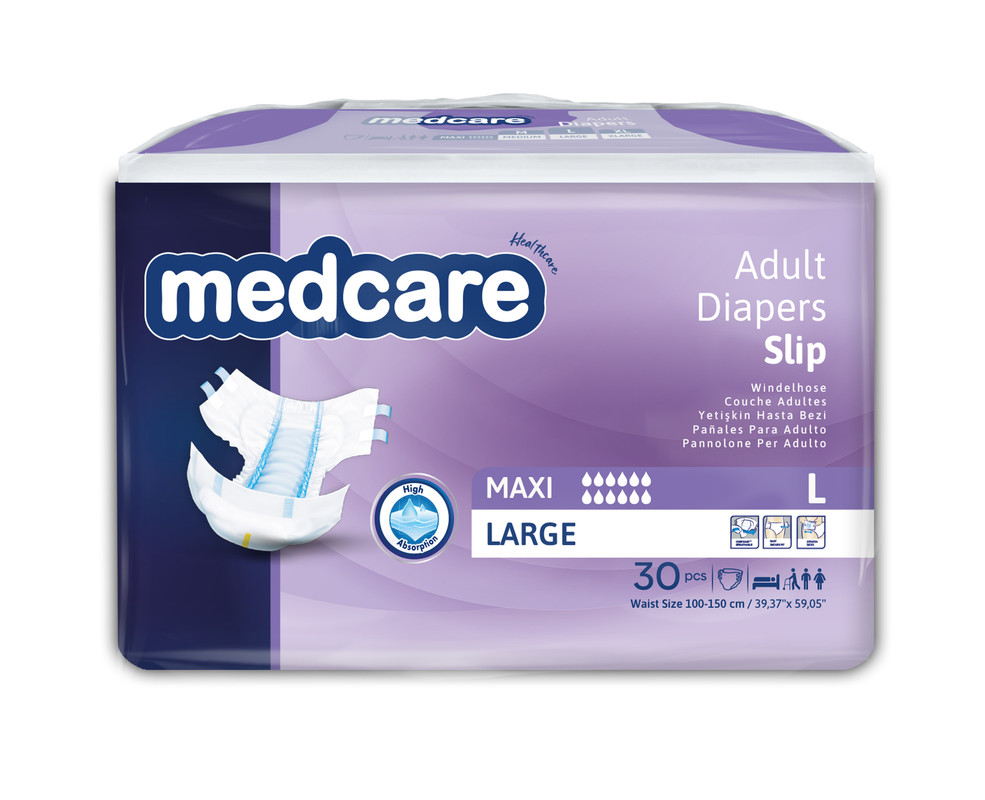 Подгузники MEDCARE для взрослых MAXI L 100-150см. 30 шт. (Ночные)