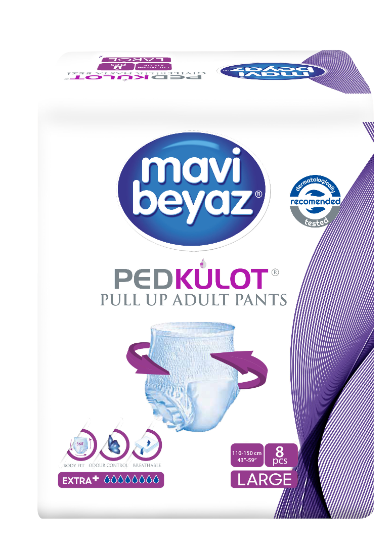 Подгузники-трусики MAVI BEYAZ для взрослых L 110-150см/8шт.