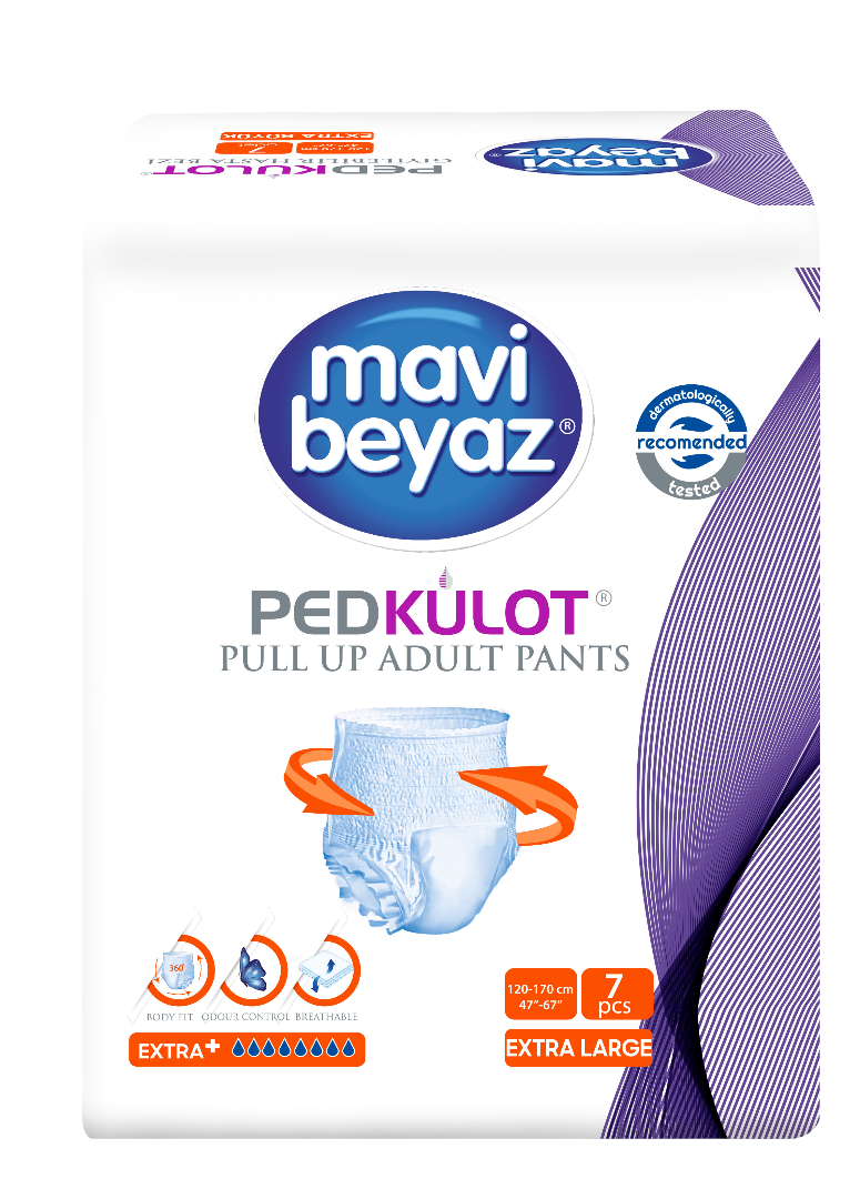 Подгузники-трусики MAVI BEYAZ для взрослых XL 120-170см/7шт.