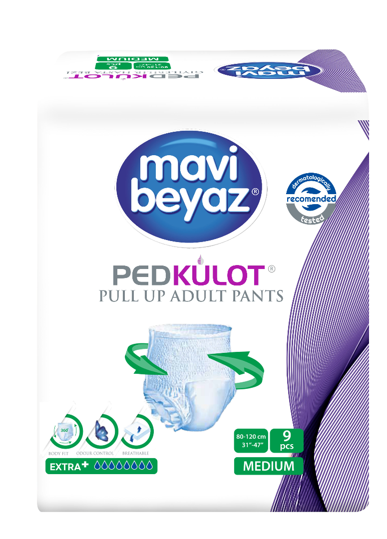 Подгузники-трусики MAVI BEYAZ для взрослых M 80-120см/9шт.
