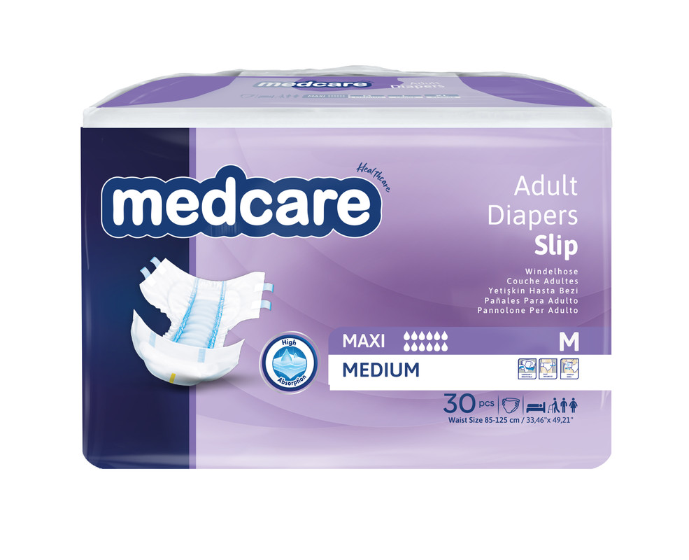 Подгузники MEDCARE для взрослых MAXI M 85-125 см. 30 шт. (Ночные)